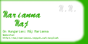 marianna maj business card