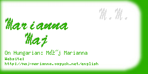 marianna maj business card